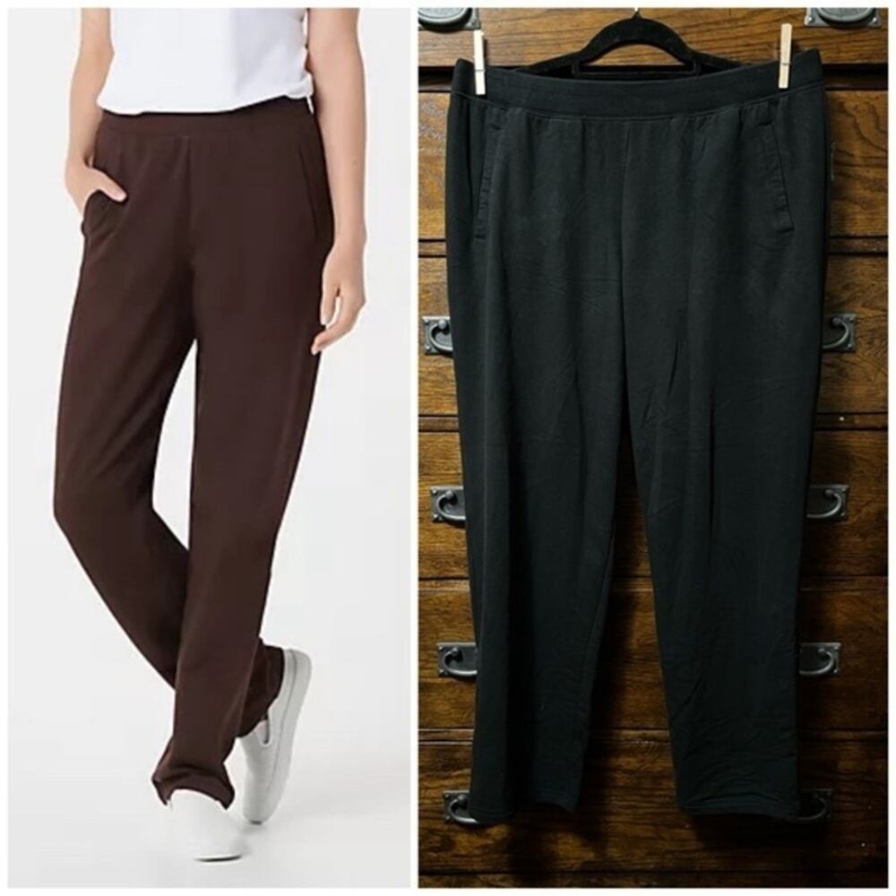 NWOT! Denim & Co. Active Regular Straight Leg Knit Pants